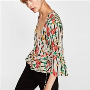 ZARA wrap blouse